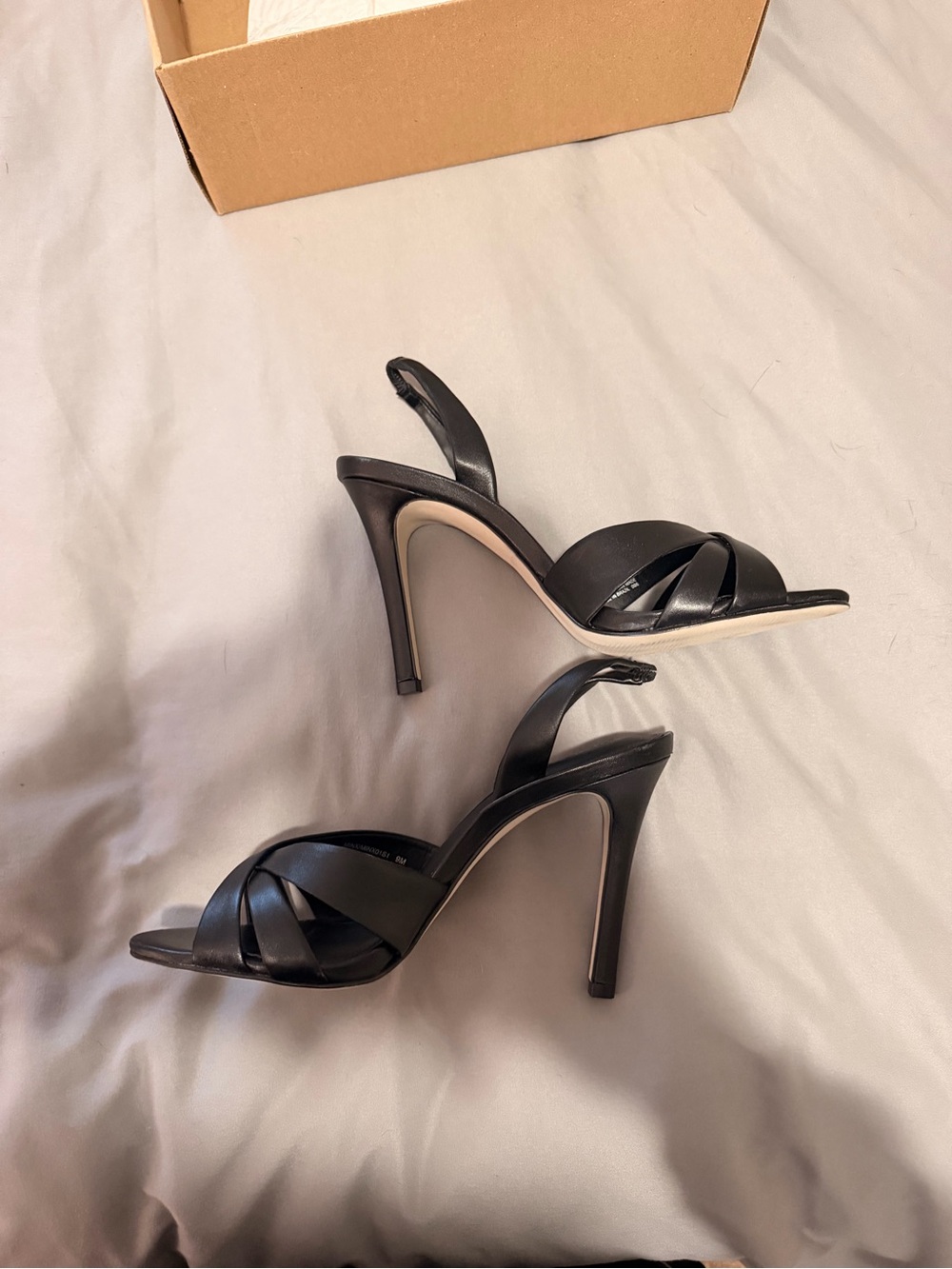 Steve Madden Black Strappy Stiletto Heels